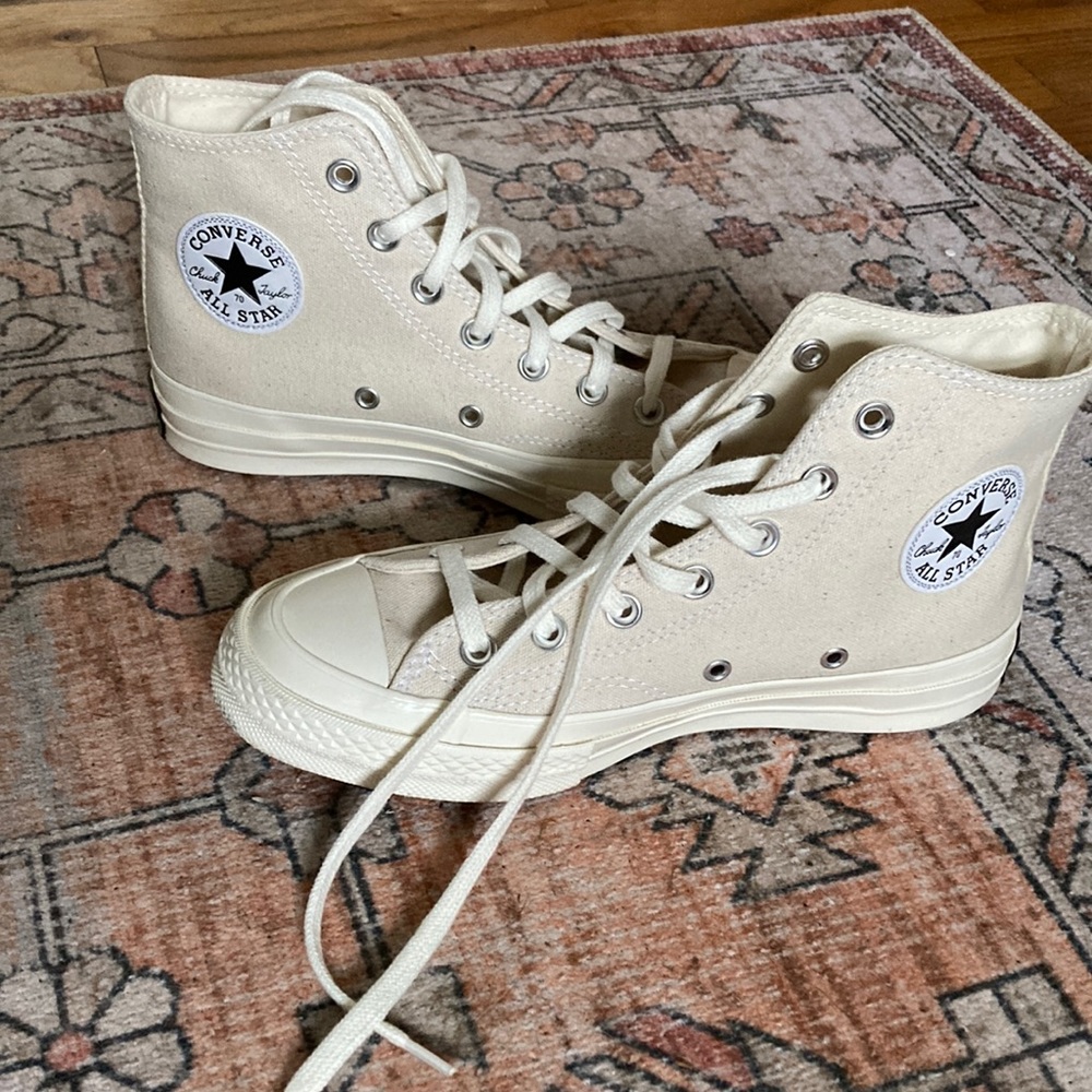 Chuck 70 Vintage Canvas High Tops in Black/Natural/Egret